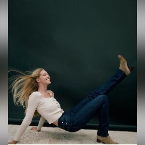 Madewell Blue The Perfect Vintagr Jean Full lenght Jeans Size 27 cotton blend